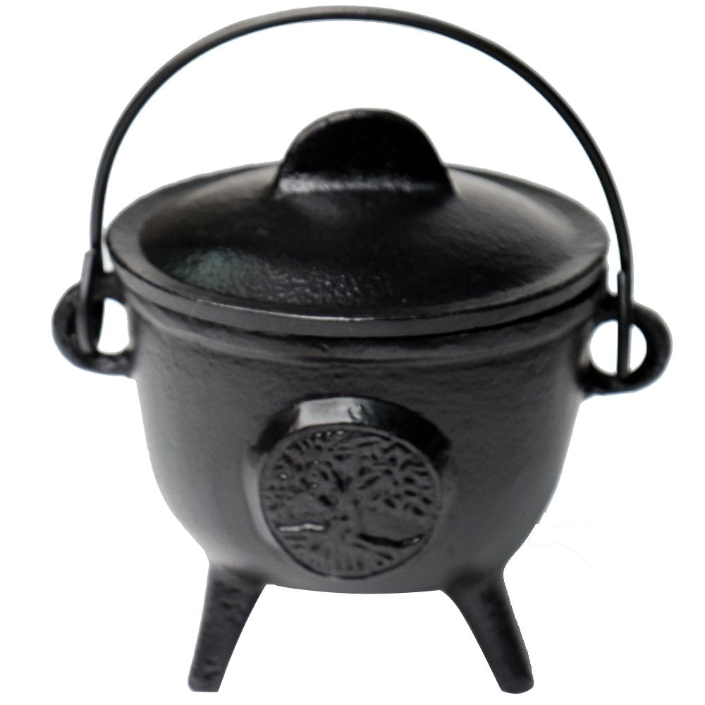 Cauldron - Cast Iron - Tree of Life with Lid