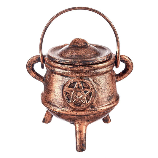 Cauldron - Cast Iron Pentagram - Copper Antique