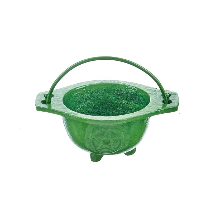 Cauldron Without Lid - Green Pentacle
