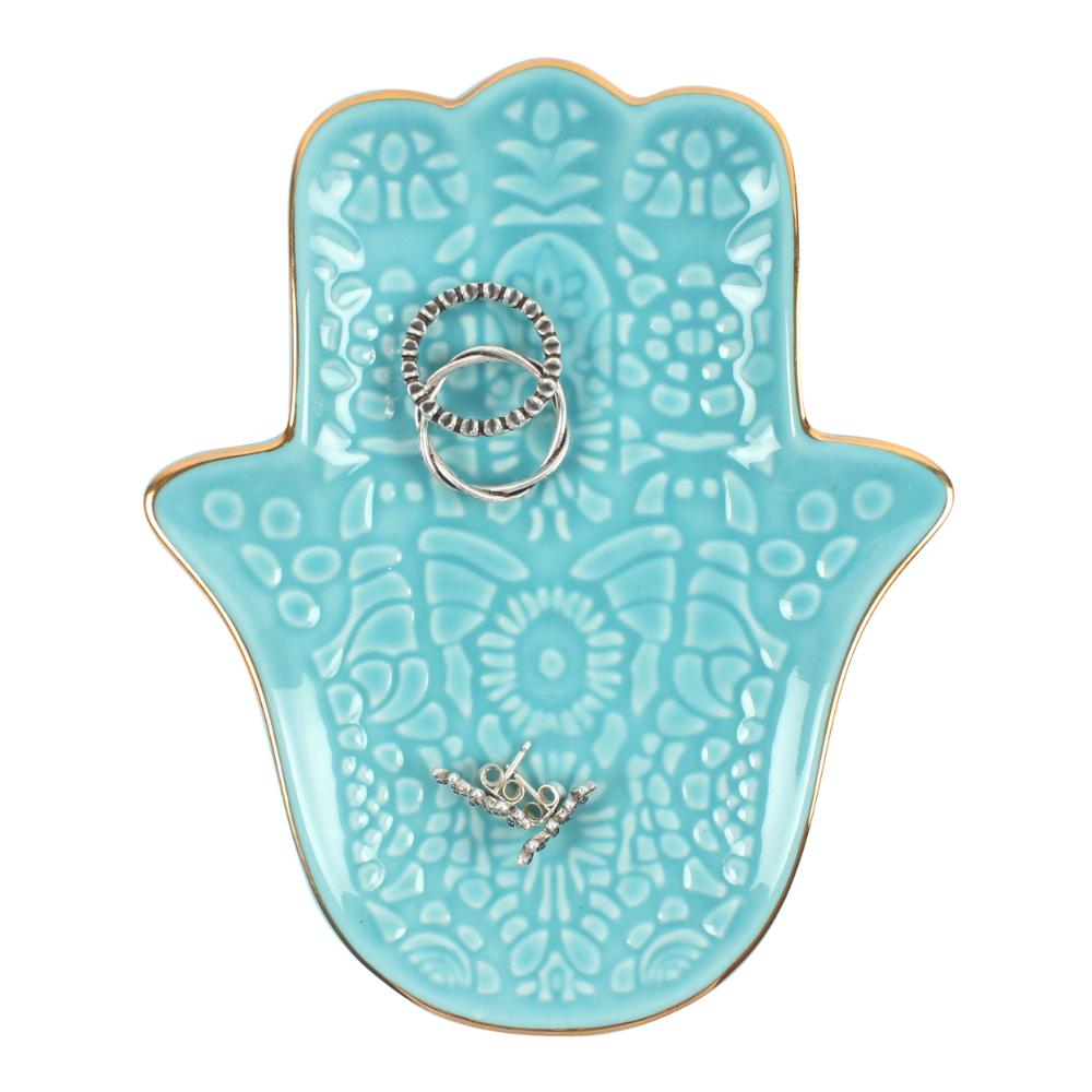 Hamsa Hand Dish - Turquoise