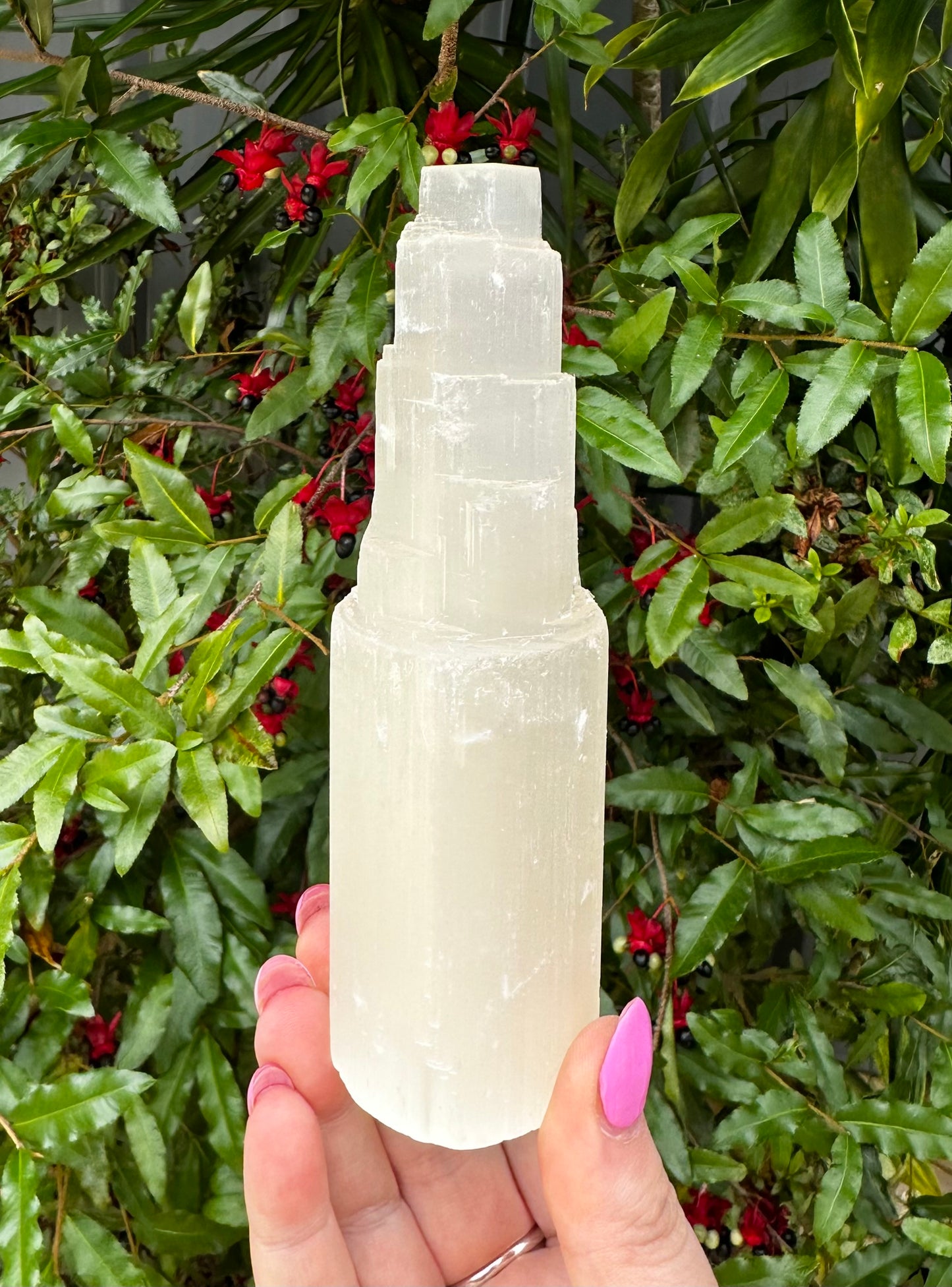 Raw Selenite Crystal Tower - 15cm