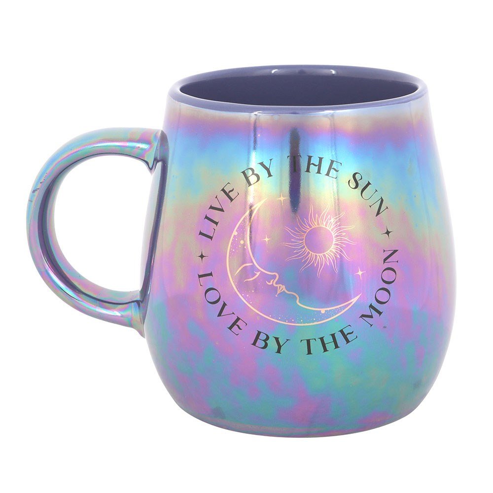 Live By The Sun, Love By The Moon – Iridescent Ceramic Mug