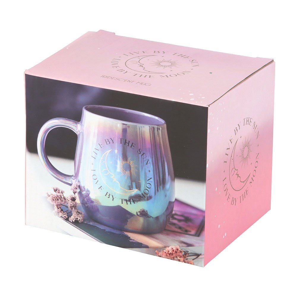 Live By The Sun, Love By The Moon – Iridescent Ceramic Mug