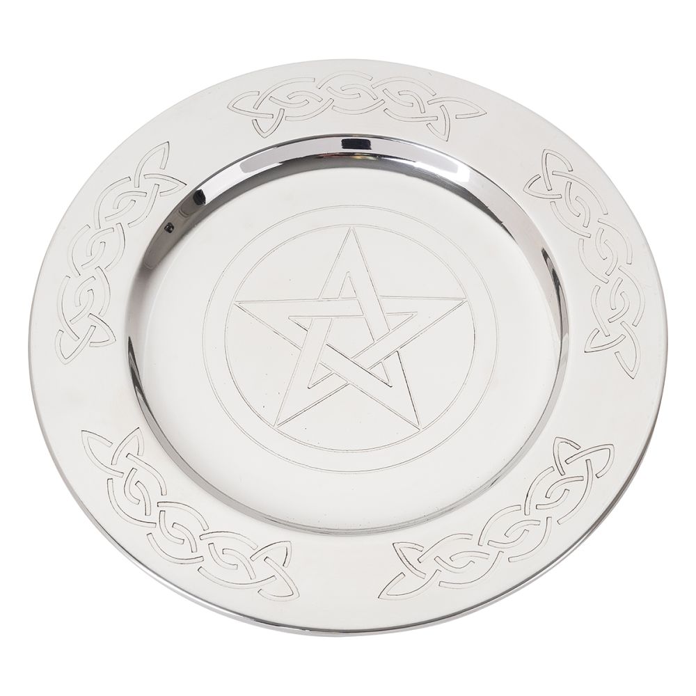 Pentacle Silver Offering Plate